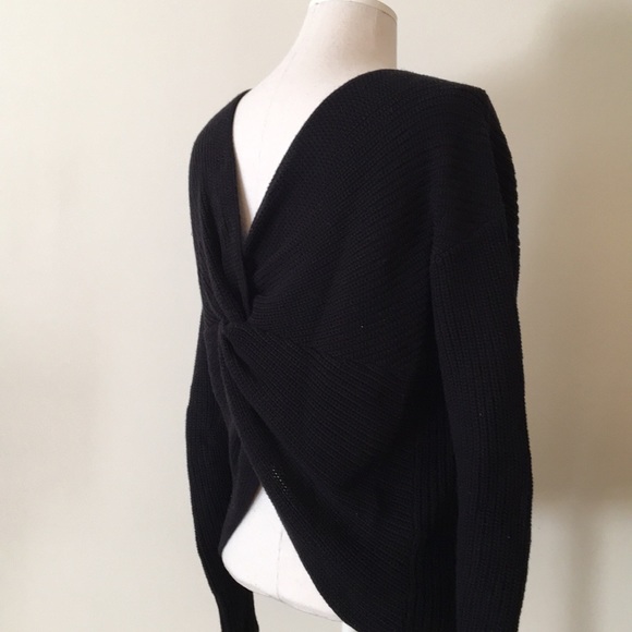loft twist back sweater